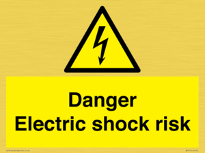 Danger Electric shock risk